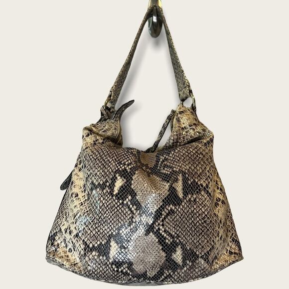 Michael Kors Small Snakeskin Shoulder Satchel - Picture 2 of 16